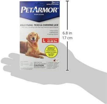 PetArmor Flea & Tick Topical Dogs 45-88 lbs, Fipronil, 3-Month | Ideal for Large Dogs 45-88 lbs; Kills Adult Fleas in 24-48 hrs; 3-month supply; Vet-Quality, No Rx Needed