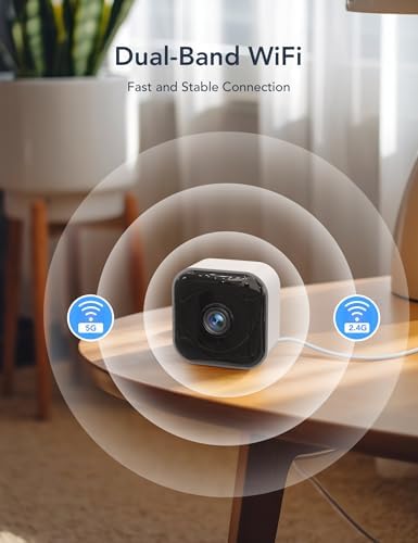 GNCC 2K Indoor Camera for Home Security with Phone App 5G/2.4G WiFi Pet Cam