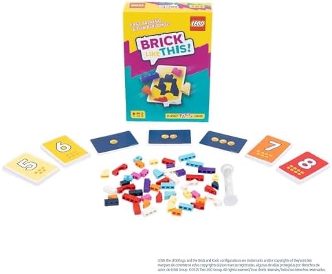 Asmodee Brick Like This! The Official Lego Party Game - A Fast, Fun Building Game for Families, Kids, Teens & Adults, Ages 7+, 2-8 Players, 15 Minute Playtime