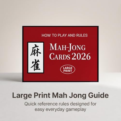 4 Pcs NM-JL 2026 Mah-Jong Cards Rules Large Size Revised Version