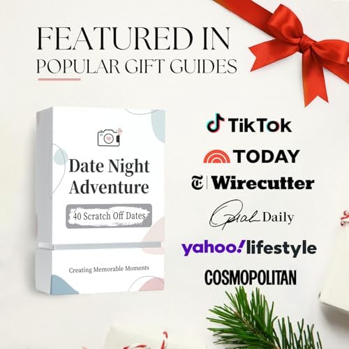 40 Fun Date Night Scratch Off Card Game Ideas, Romantic Wedding Anniversary Couple Gifts for Him, Her, Men, Boyfriend, Girlfriend, Bride, Husband, Wife, Couples Gifts for Bridal Shower, Engagement