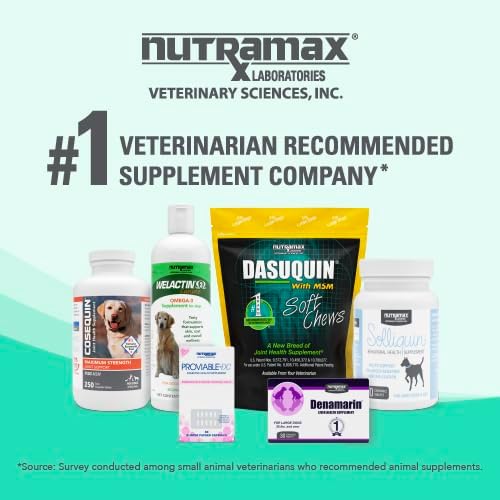 Nutramax Denamarin Liver Supplement for Dogs, Chewable Tablets, 30ct | Liver Support for Dogs, contains S-Adenosylmethionine (SAMe) + Milk Thistle Silybin, All Ages & Sizes, Chewable Tablets