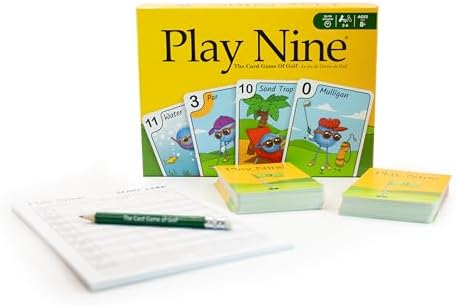 Play Nine The Card Game of Golf, Ages 8 and Up, Couples Date Night Gift, Game Night Favorite, 15 Min Gameplay, Family Friendly Card Game for Kids, Teens & Adults, Great Golf Gift