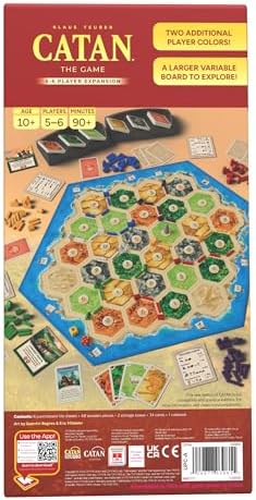 CATAN 5-6 Player Board Game Expansion (6th Edition) Strategy Game ADD-ON, Requires the CATAN Base Game (Sold Separately), Ages 10+, 5-6 Players, 90+ Minute Playtime