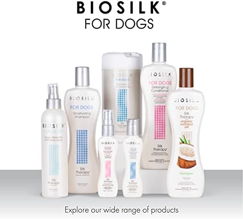 BioSilk for Dogs Silk Therapy Whitening Dog Shampoo, 12 Fl Oz