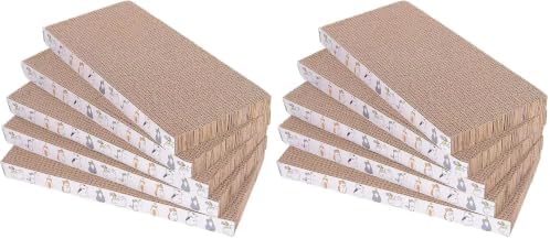 5 Packs cat Scratcher Toys Reversible Scratching Post Board for Indoor Cats Cardboard pad Sleep Play and Grind Claws