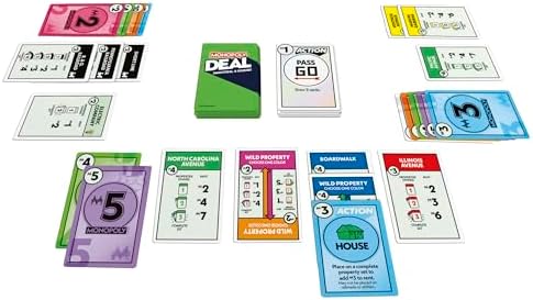 Monopoly Deal Card Game in Collectible Storage Tin | Ages 8+ | 2-5 Players | 15 Mins. | Fun Family Games for Kids, Teens, and Adults | Travel Games (Amazon Exclusive)