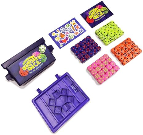 Big Discoveries Dumpster Dice Fast-Paced Family Dice Game | Fun 4-Player Board and Dice Game with Dumpster, 80 Piece Dice Set, and Graffiti Stickers | Perfect for Travel, Parties, and Game Night
