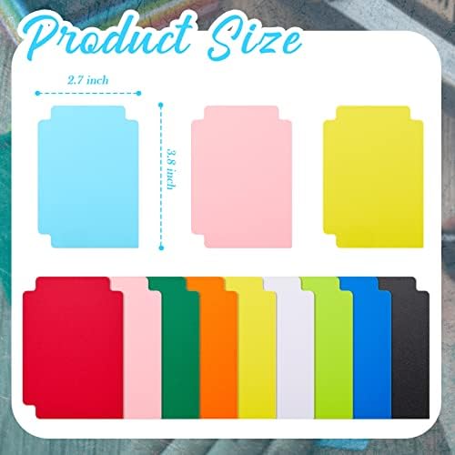 50 Pcs Card Dividers Plastic Tabs Compatible with TCG,Multicolor