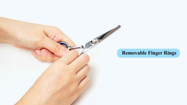 Gimars Titanium Coated Professional 6 in 1 4CR Stainless Steel Dog Grooming Scissors with Safety Round Tip, Heavy Duty Pet Grooming Scissor for Dogs, Cats and Other Animals
