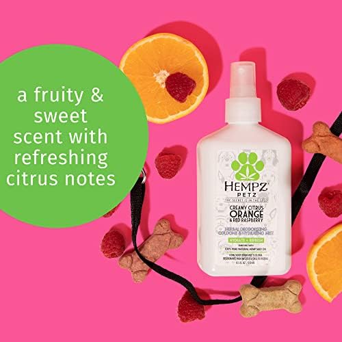 Hempz Petz Dog Cologne, Creamy, Citrus Orange & Red Raspberry, 8.5 fl. oz.