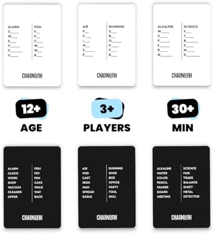 Viral Studios Chainlink - Guess the Sequence Party Game, Fast Paced Word Game for Adults & Kids, 450 Cards Fun Cards for Family Nights, Gatherings, & Parties Ages 15 +