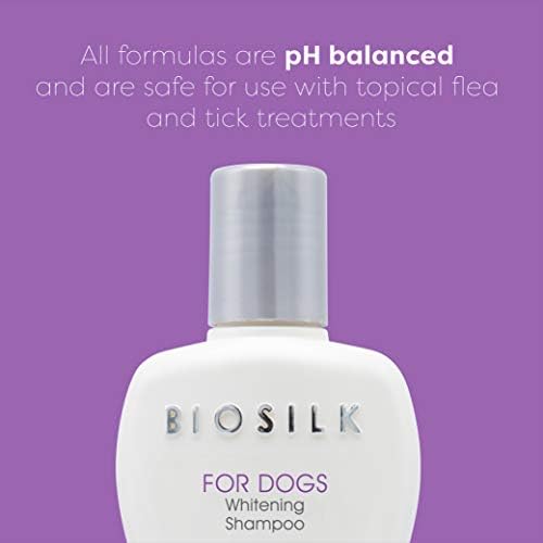 BioSilk for Dogs Silk Therapy Whitening Dog Shampoo, 12 Fl Oz