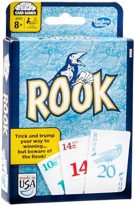 Hasbro Gaming Rook Card Game | Family Games for Kids, Teens, and Adults | 2 to 6 Players | Bidding and Trick-Taking Games | Fun Summer Activities | Vacation Travel Essentials | Ages 8+