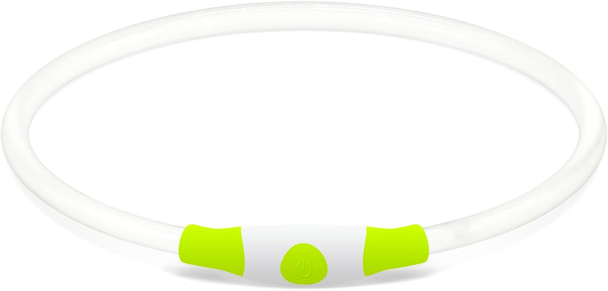 Led Dog Collar, BSEEN USB Rechargeable Flash Light up Dog Collar | Pet Safety Necklace Makes Your Beloved Dogs Be Seen at Night for Small Medium Large Dogs(Green)