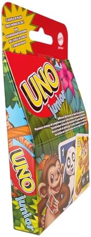 Mattel Games UNO Junior Card Game with 45 Cards, Gift for Kids 3 Years Old & Up
