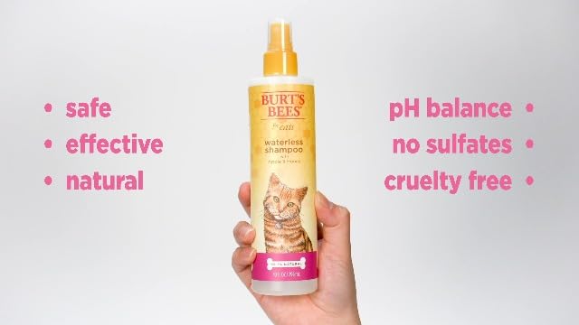 Burts Bees for Pets Waterless Cat Shampoo Spray, 10 Fl Oz