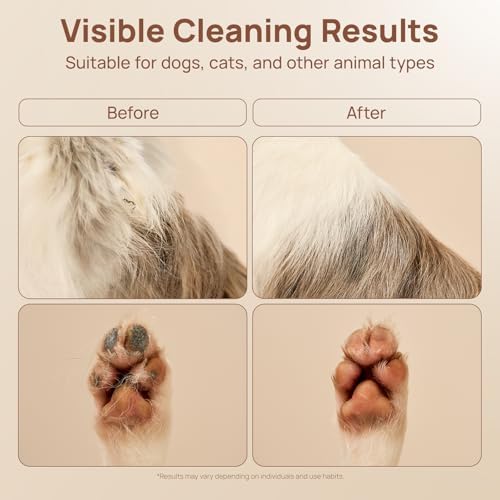 HICC PET Cleaning Glove Wipes PRO for Dogs & Cats, 20PCS Coconut Scent.