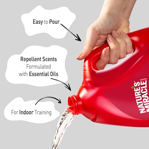 Nature's Miracle Advanced Platinum No More Marking Training Spray, 128 oz | Helps Prevent Dogs from Marking the Same Spot, For Indoor Training, Safe For Pets and Home*, Repels With Essential Oils