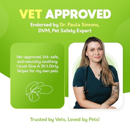 G.A.S Lick-Safe Daily Pet Wipes for Dogs and Cats, Unscented, 100 Count