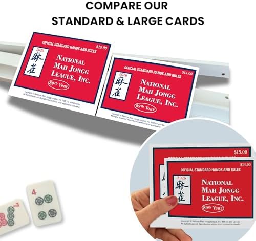 National Mah Jongg League 2026 Mahjong Large Size Cards Four-Pack Bundle - Official Hands and Rules for American Mahjong (Four Large-Size Cards)