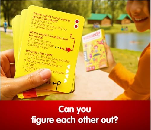 SUSSED The Wacky ‘What Would You Do’ Social Card Game - Fun & Easy for Kids - Family Travel Game for Road Trips & Car Journeys - Ages 6 & Up - Yellow Deck