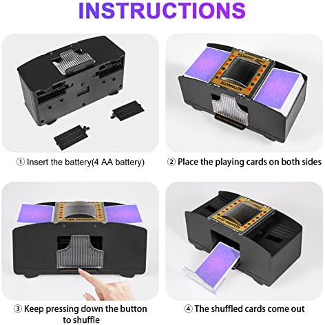 FEIERYA Automatic Card Shuffler 2/1/4/6 Deck
