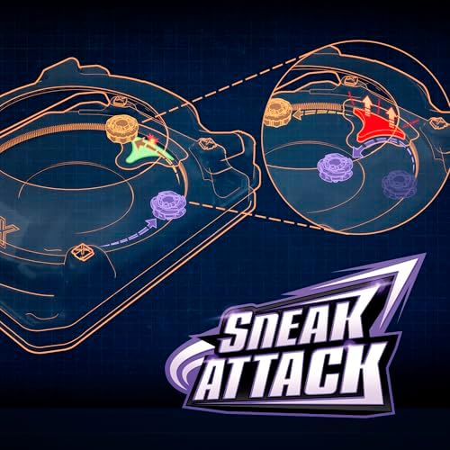 Beyblade X Sneak Attack Battle Set with Beystadium Arena, Rampart Aegis GB & Cutter Shinobi LF, 2 Right-Spinning Takara Tomy Battling Tops Game Toys, 2 Launchers, Ages 8+