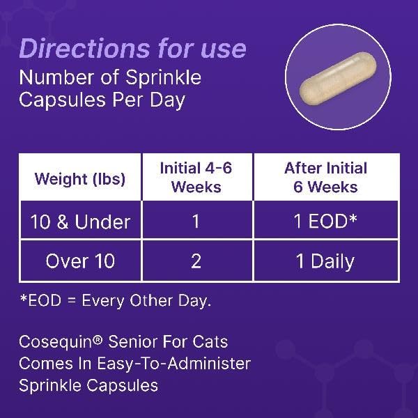 Nutramax Cosequin Senior Joint Supplement for Cats, Sprinkle Capsule, 60ct