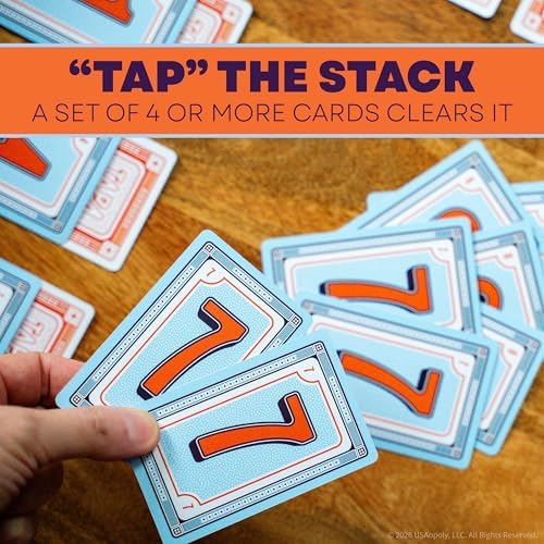 Tap 4, Strategic Fast-Paced & Easy to Learn, Be the First Player to Shed All Cards in Your Hand Using Special Tap in & Tap Out Cards, an Addicting & Exciting New Card Game for Kids, Teens and Adults