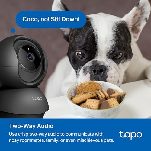 Tapo 1080p Pan/Tilt Security Camera for Baby Monitor, Pet Camera, C201