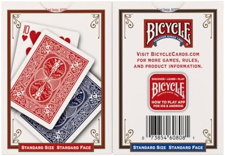 Bicycle Playing Cards 2 Pack Standard Poker Size Red and Blue
