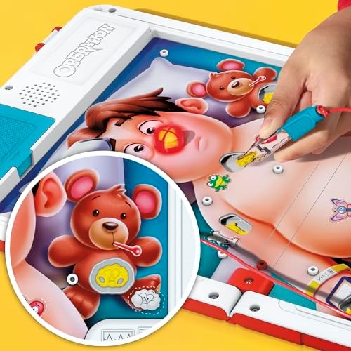 Operation Electronic Board Game with All-in-One Carrying Case | 2 Ways to Play | Ages 6+ | 1+ Players | 10 Mins. | Fun Kids Games