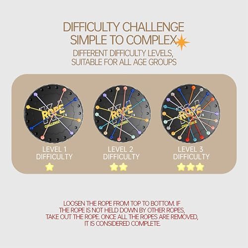 Lartoys Rope Untangling Puzzle Game, Logic Brain Game for Kids & Adults