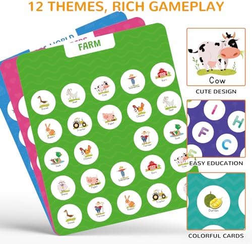Memory Matching Game for Kids, Travel Toys for Toddlers Boys Girls Ages 3-5