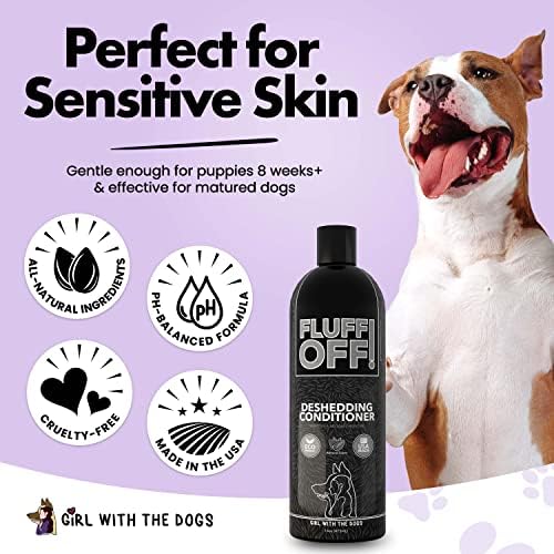 Fluff Off! by Girl With The Dogs Deshedding Dog & Cat Conditioner, 8Wks+