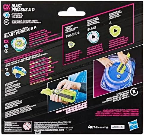 Beyblade X Clip & Rip Launcher with Takara Tomy Attack Type Top Right-Spinning Top Toy, Battling Tops Game Toys, Ages 8+