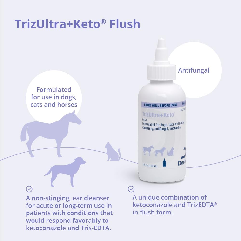 TrizUltra+Keto® Flush for Dogs, Cats and Horses, 4 Fl Oz | Cleansing, Antibiofilm; Packaging May Vary