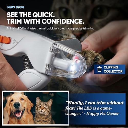 2-in-1 Dog & Cat Nail Clippers and Grinder with LED Light