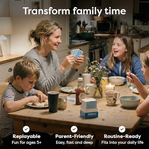 200 Family Conversation Cards for Kids, Teens & Adults - Question Card Game