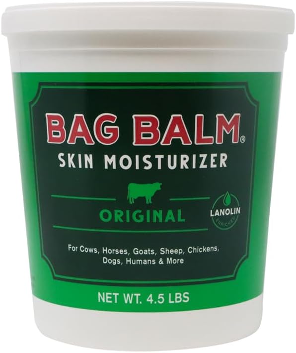 Bag Balm Vermont's Original Hand Moisturizer, Hand Balm for Dry Skin, Cracked Hands, Heels & Dry Hands Treatment, For Dogs and More Ointment, Lotion - 8oz Tin, 3 Pack