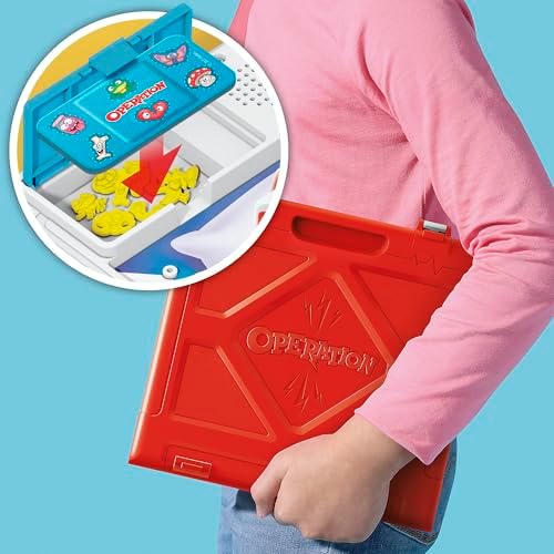 Operation Electronic Board Game with All-in-One Carrying Case | 2 Ways to Play | Ages 6+ | 1+ Players | 10 Mins. | Fun Kids Games