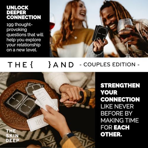 {THE AND} Couples Edition - 199 Meaningful Conversation Cards for Couples - Questions to Deepen Connection & Build Relationships - Date Night Card Game for Adults By The Skin Deep