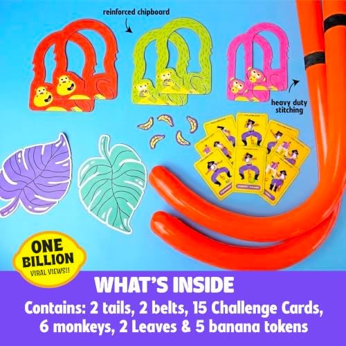MCMILLER ENTERTAINMENT It’s Bananas – The Hilarious Monkey Tail Party Game for Adults & Families | Funny Indoor & Outdoor Game for Bachelorette Parties, Summer Parties, BBQs, Birthdays & Game Nights