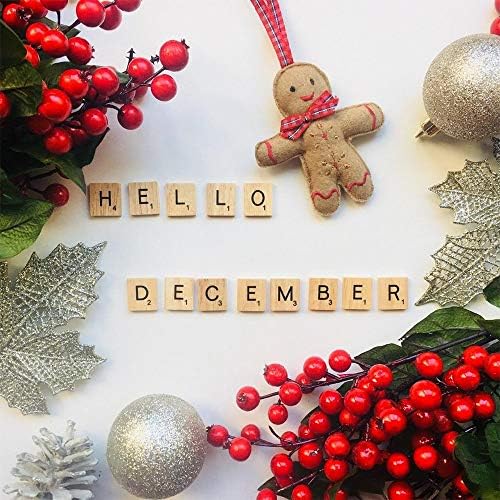 TMEEIHNSS 100Pcs Wooden Alphabet Tiles Scrabble Replacement Letters for Board Games, Wedding Frame and Wall Art (100)