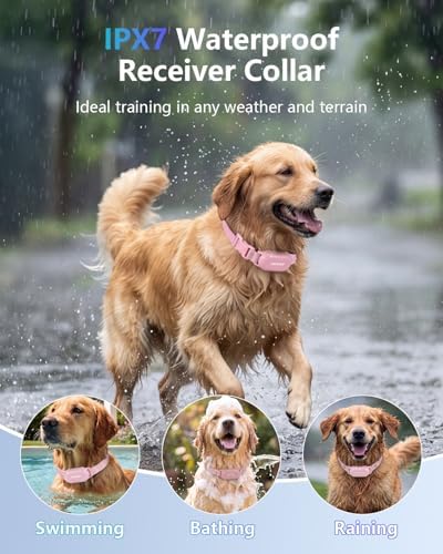 PATPET Shock Collar for Dogs - 4000FT Dog Training Collar with Remote, IPX7 Waterproof 4 Modes(Beep/Vibration/Shock/Safe) Dog Shock Collar, Rechargeable E-Collar for Small Medium Large Dogs (5-120Lbs)