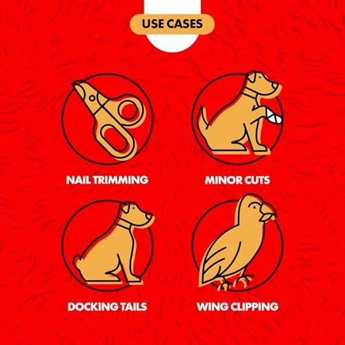 Miracle Care Kwik Stop Styptic Powder for Dogs, Cats, and Birds, 0.5 Ounce | Fast Acting Blood Stop Powder with Pain Relieving Benzocaine, For Nail & Claw Clipping, Wing Trimming, or Minor Cuts