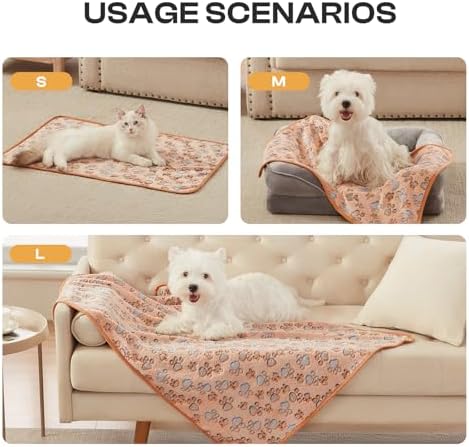 Luciphia Dog Blanket 3 Pack, Soft Cozy Fleece Throw for Puppy Cat,23"x16"
