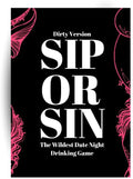 Sip Or Sin Drinking Couple Game - Freaky Couples Game for Romantic Date Night, Anniversary & Valentine's Day Gift. 114 Spicy Dares & Questions