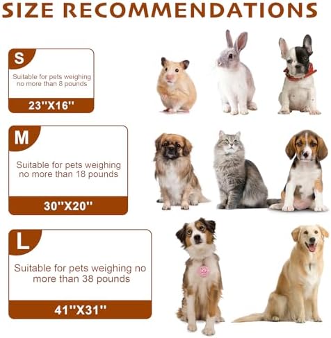 1 Pack 3 Blankets Fluffy Premium Fleece Soft Pet Blanket Flannel Throw for Cat Dog Puppy (Small 23x16'', Paw-White/Pink/Brown)